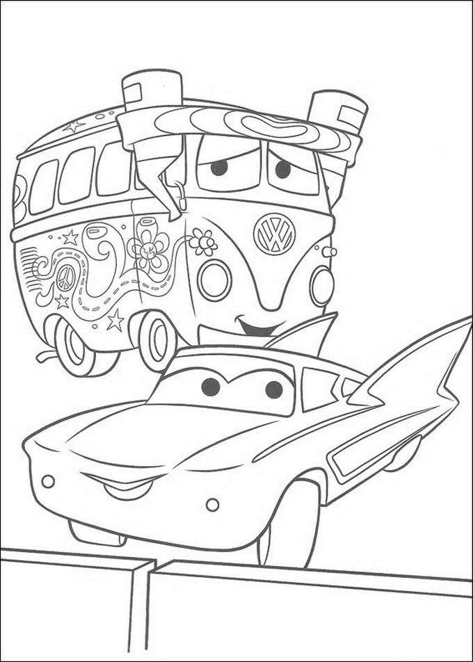 Plansa de colorat cu Cars pixar 98 232